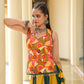 AI Fashion Mustard & Green Cotton Designer Navratri Wear Lehenga Choli Collection