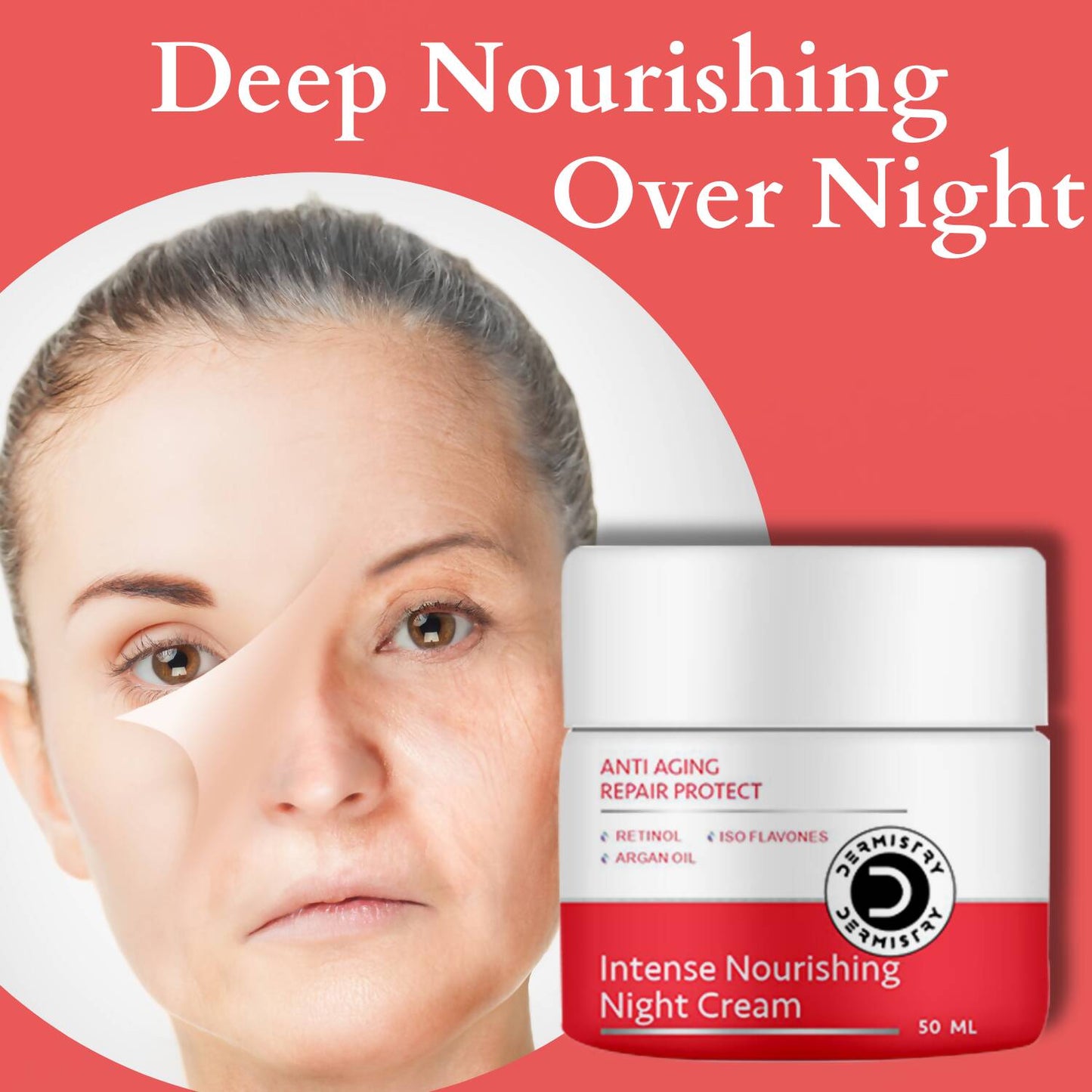 Dermistry Anti Aging Intense Day Cream Sun Block & Intense Nourishing Night Cream - Swadesiicart