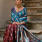 Vishnu Weaves Women's Coffee Kanchi Silk Woven Saree with Blouse - Swadesiicart
