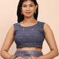 Shree Shyam Fashion Linen Cotton Sky Blue Saree
