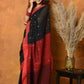 Very Much Indian Pure Cotton Handloom Saree with Buttis & Sleek Border - Black | Swadesiicart
