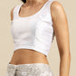 Ahalyaa Women's Traditional Semi Stitch Saree - White | Swadesiicart