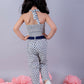Lil Drama Jaipur Girls White Printed Top with Printed Pant Co-ordinate Set - Swadesiicart