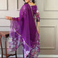 Partywear Designer Tebby Wine Stitched Suit With Dupatta - Tanisha | Swadesiicart