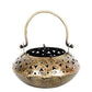 CraftVatika Gold-Toned Metal Degchi Hanging Tealight Candle Holder | Swadesiicart