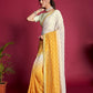 Vamsee Yellow Sequence 1 Yellow Satin Benglori Saree - Swadesiicart