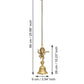 eCraftIndia Golden Brass Dancing Ganesha Idol Wall Hanging Bell With Chain | Swadesiicart
