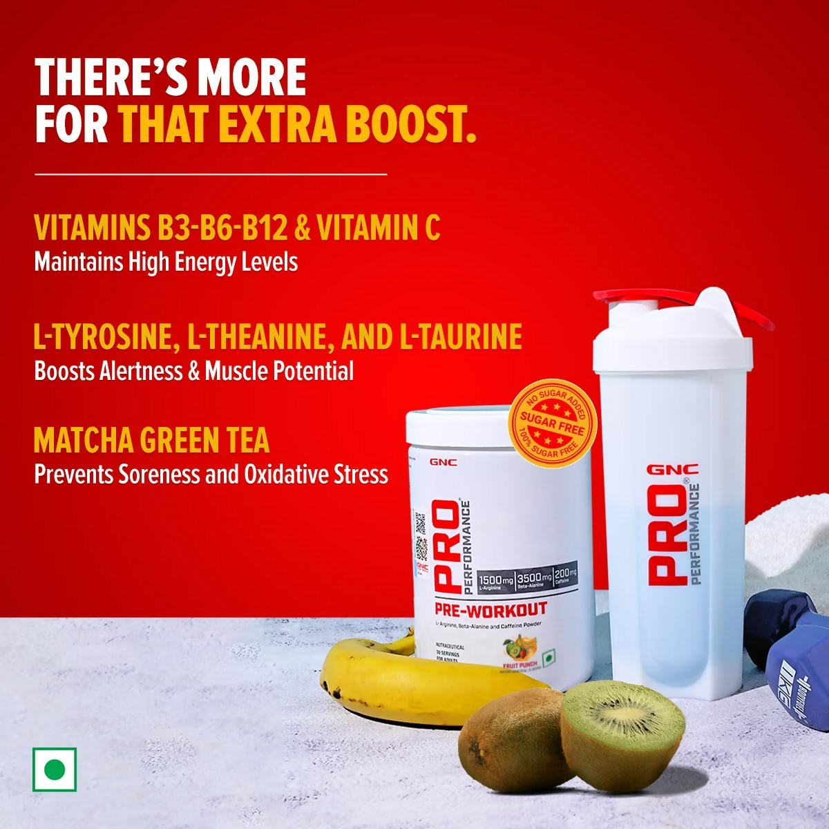 GNC Pro Performance Pre-Workout Fruit Punch | Swadesiicart