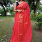 Exclusive Collection Red Beautiful Cotton Silk Saree - Swadesiicart