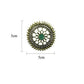Tiaraa Green Golden Floral Antique Stud Fashion Earrings - Swadesiicart