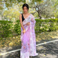 Vamsee Foolwarii Lavender Organza Saree - Swadesiicart