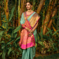 Jyoti Fashion Women's Sky Blue Kanjivaram Silk Zari Woven Saree with Blouse | Swadesiicart