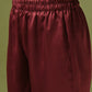 Myshka Women's Maroon Solid Satin V-Neck Party Tunic With Trousers Co-ord set - Swadesiicart