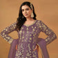 Anaita Purple Embroidered Net Anarkali Suit