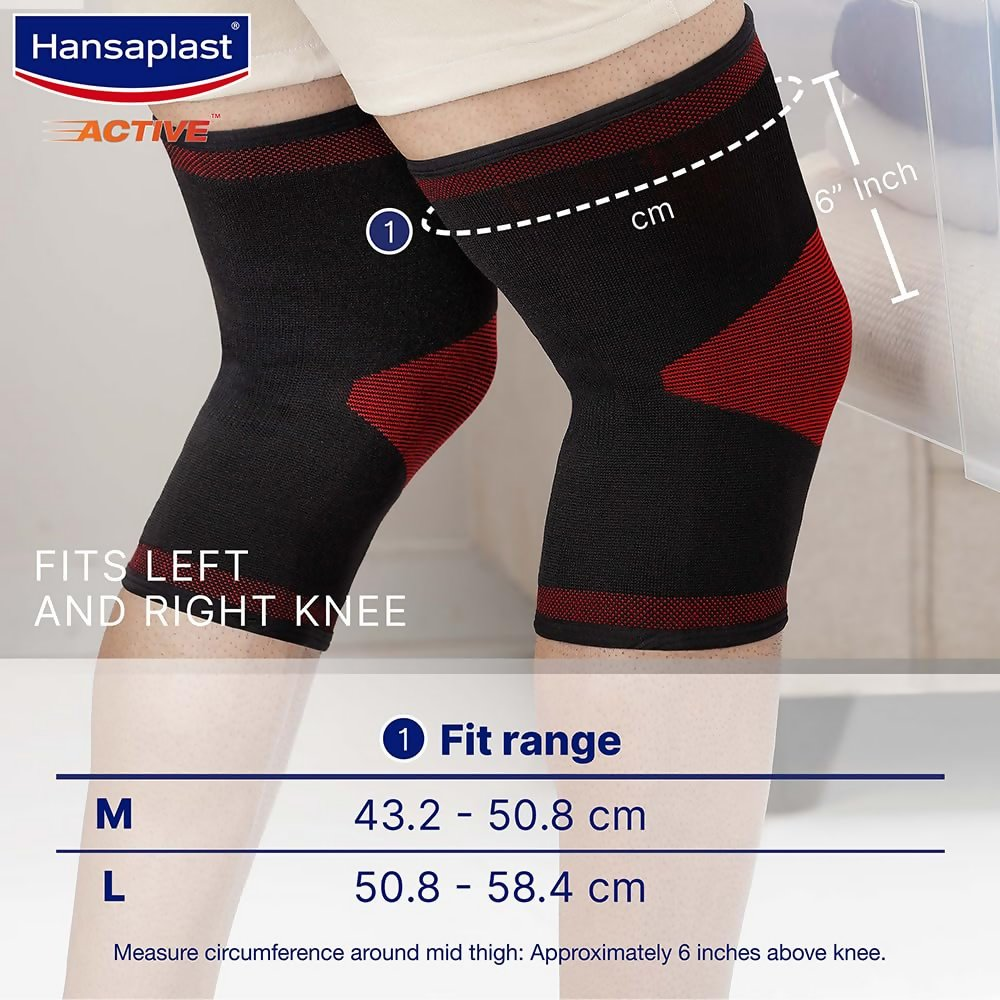 Hansaplast Active Knee Support for Men & Women (Pair) | Swadesiicart