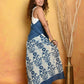 Very Much Indian Handblock Printed Cotton Saree With Natural Dyes - Cerulean Blue | Swadesiicart