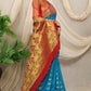 Jyoti Fashion Women's Firozi Banarasi Silk Zari Woven Saree with Blouse | Swadesiicart