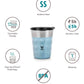 Vaya Popcup Insulated Coffee Mug Tumbler With Lid - 250 ml (Blue) | Swadesiicart