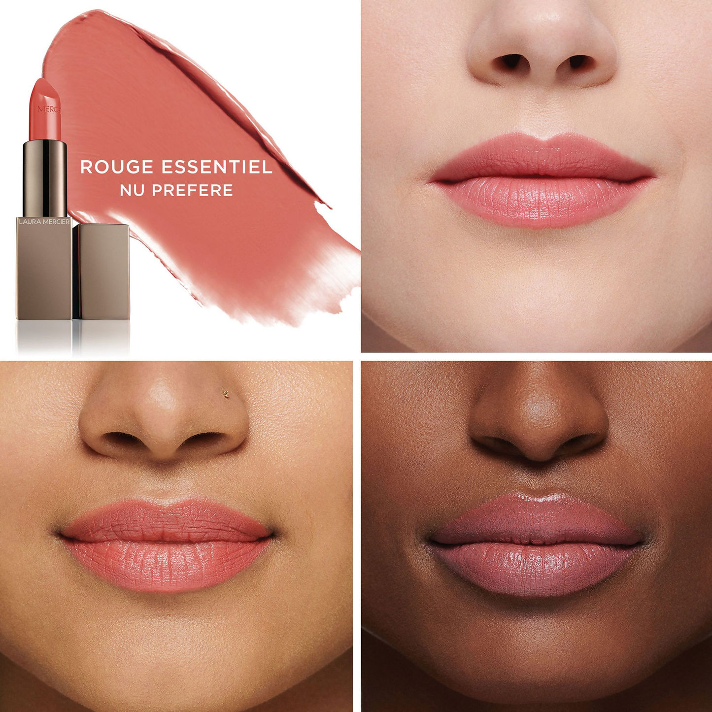 Laura Mercier Rouge Essentiel Silky Creme Lipstick - Nu Prefere - Swadesiicart