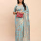 Shree Shyam Fashion Linen Cotton Sky Blue Saree
