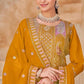 Anaita Mustard Vichitra Silk Readymade Suit with Embroidery & Lace Work