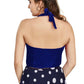 Aastha Fashion Women's Women's Blue Velvet Solid Readymade Blouse