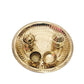 Tied Ribbons Gold Toned Pooja Thali With Attached Incense Diya Tilak Holder | Swadesiicart