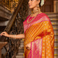 Astita Banarasi Silk Mustard Saree | Swadesiicart