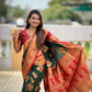 PR Fashion Freen Soft Banarasi Silk With Zari Weaving Meenakari Design Saree | Swadesiicart