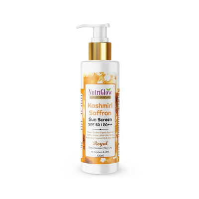 NutriGlow Luxury Skincare Kashmiri Saffron Sunscreen Serum 50 PA+++