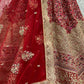 Jyoti Fashion Women's Red Velvet Fancy Dori & Sequins Multi Thread Embroidered with Diamond Work Wedding Lehenga Choli | Swadesiicart