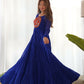 Joban Fashion Royal Blue Kurta Set Chanderi Sequence Embroidery Work - Swadesiicart
