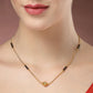 NVR Women's Set of 2 Black Gold-Polished & Beaded Mangalsutra | Swadesiicart