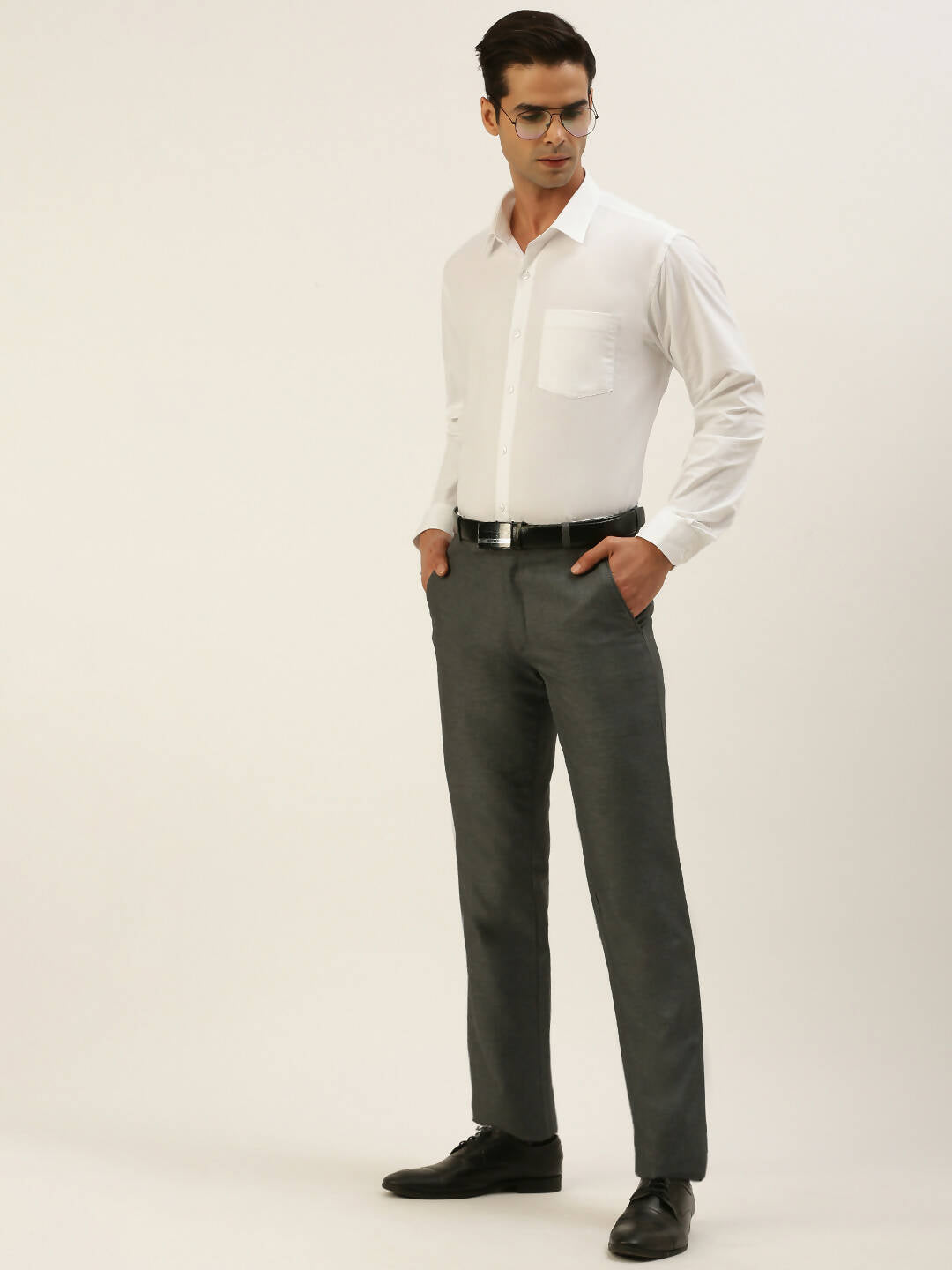 Ramraj Cotton Mens Full Sleeve White Shirt Plus Size - Breeze Cotton | Swadesiicart