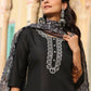 Juniper Women's Black Silk Solid Embroidered Kurta Set | Swadesiicart