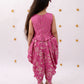 Lil Drama Khilkhilahat Pink Top and Dhoti Set For Girls | Swadesiicart