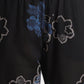 W for Woman Black Floral Printed Pure Cotton Kurta, Pants and Embroidered Dupatta Set