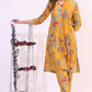 W for Woman Amber Yellow Floral Printed Modal Straight Kurta, Pants and Dupatta Set