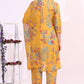 W for Woman Amber Yellow Floral Printed Modal Straight Kurta, Pants and Dupatta Set