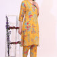 W for Woman Amber Yellow Floral Printed Modal Straight Kurta, Pants and Dupatta Set