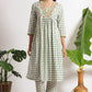 W for Woman White Lotus Printed Pure Cotton Kurta and Pants Co-ord Set