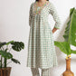 W for Woman White Lotus Printed Pure Cotton Kurta and Pants Co-ord Set