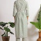 W for Woman White Lotus Printed Pure Cotton Kurta and Pants Co-ord Set