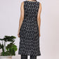 W for Woman Black Ikkat Pure Cotton Straight Kurta and Pants Co-ord Set