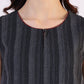 W for Woman Black Yarn Dyed Striped Sleeveless Top and Pants Co-ord Set