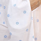 W for Woman White Checker Embroidered Straight Kurta and Flared Pants Co-ord Set