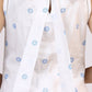 W for Woman White Checker Embroidered Straight Kurta and Flared Pants Co-ord Set