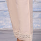 W for Woman Brown Floral Printed Beads Chanderi Flared Kurta, Straight Pant And Dupatta Set