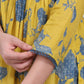W for Woman Yellow Bold Floral Printed Pure Cotton Flared Kurta and Pants Co-ord Set