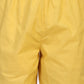 W for Woman Yellow Floral Print Lace Trim Flared Chiffon Kurta with Pant and Dupatta Set
